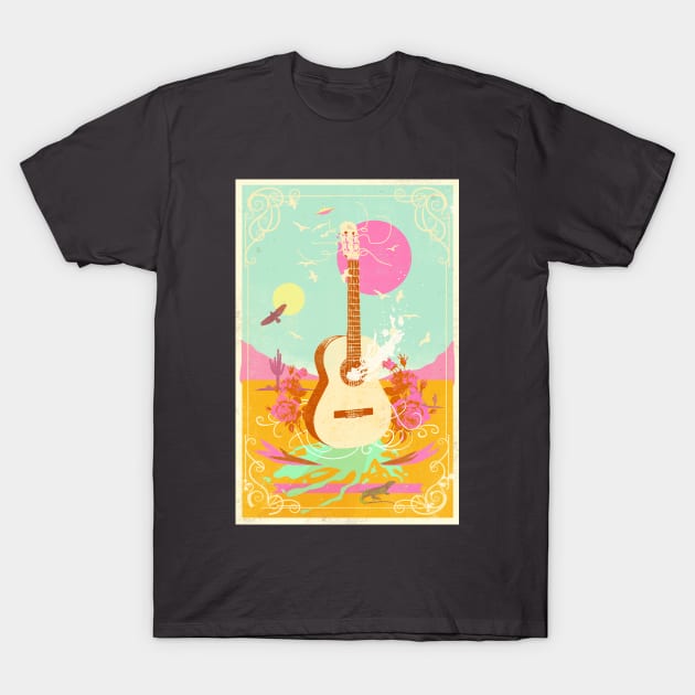 DESERT GUITAR II T-Shirt by Showdeer